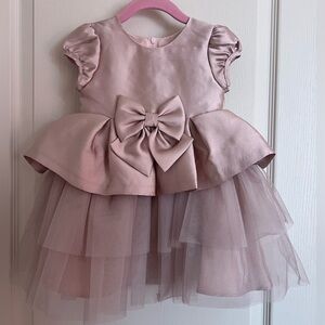 Bonnie Baby Blush Pink Dress with Bow
